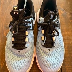 Under Armour Light Blue and Black weightlifting shoes